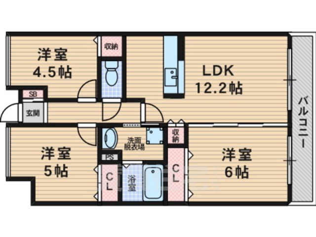 インペリアル上新庄の間取り