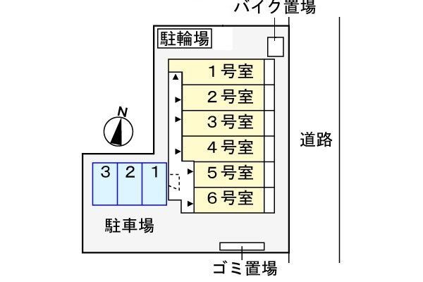 【ディア　ベルジュの駐車場】