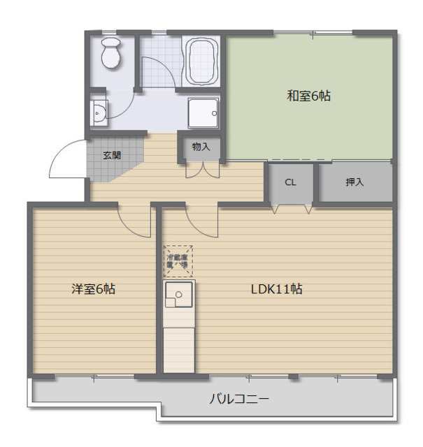 スリースター長居の間取り