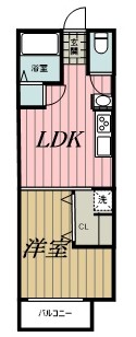 千葉市中央区矢作町のアパートの間取り