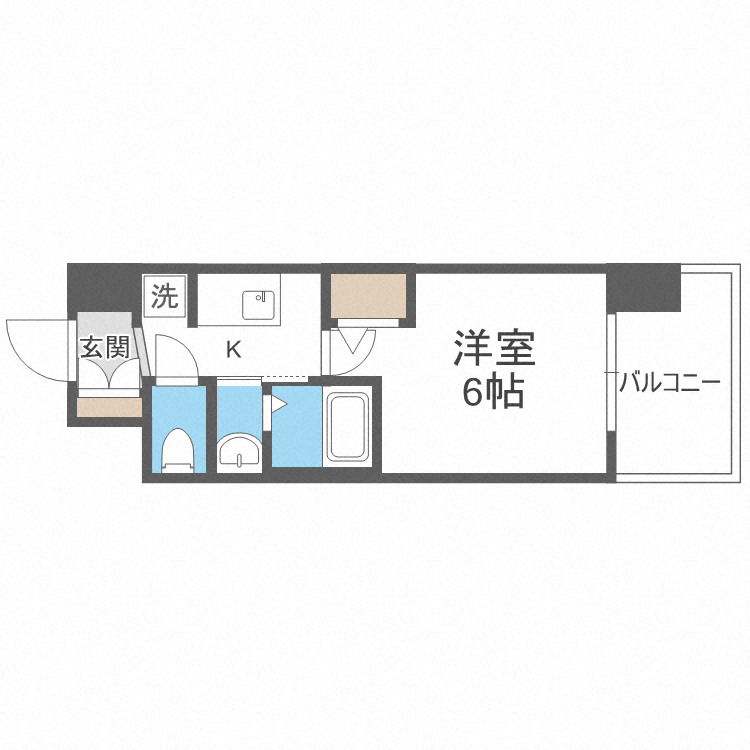 エステムコート大阪WESTIIの間取り