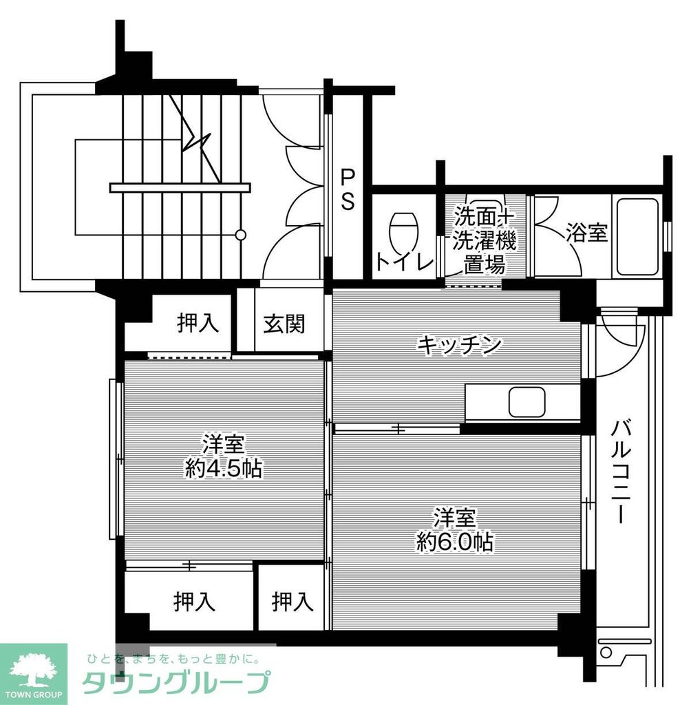 ビレッジハウス戸川1号棟 (105号室)の間取り