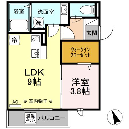 グランディシュロス　A棟の間取り