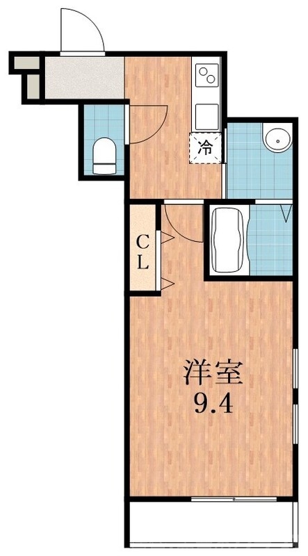 大阪市東住吉区中野のアパートの間取り