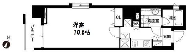 千代田区神田神保町のマンションの間取り
