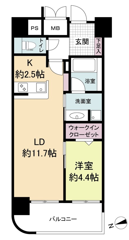 ウェルブライト博多ステーションの間取り