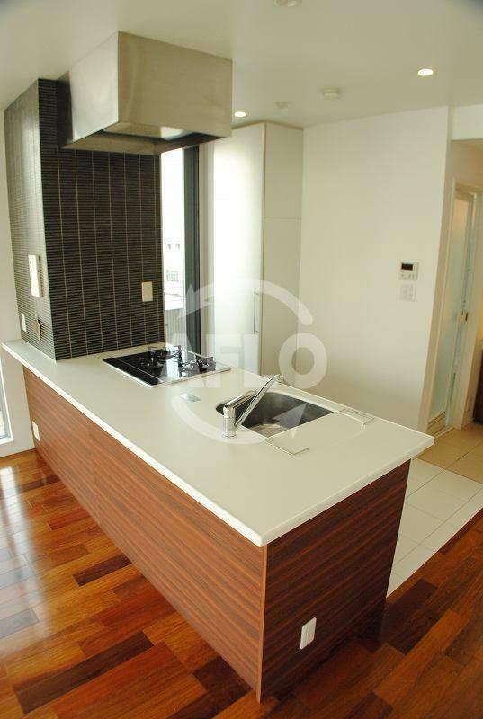 キッチン　アーバネックス淀屋橋　３口ガスシステムキッチン