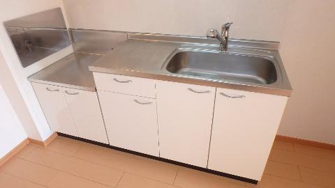 キッチン　2口（グリル付)ガスコンロが置ける流し台♪