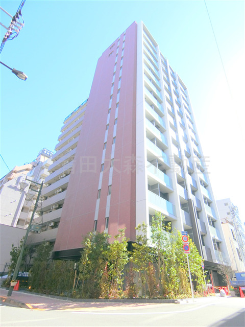 建物外観　2021年1月築　RC鉄筋コンクリート造地上14階建て1K