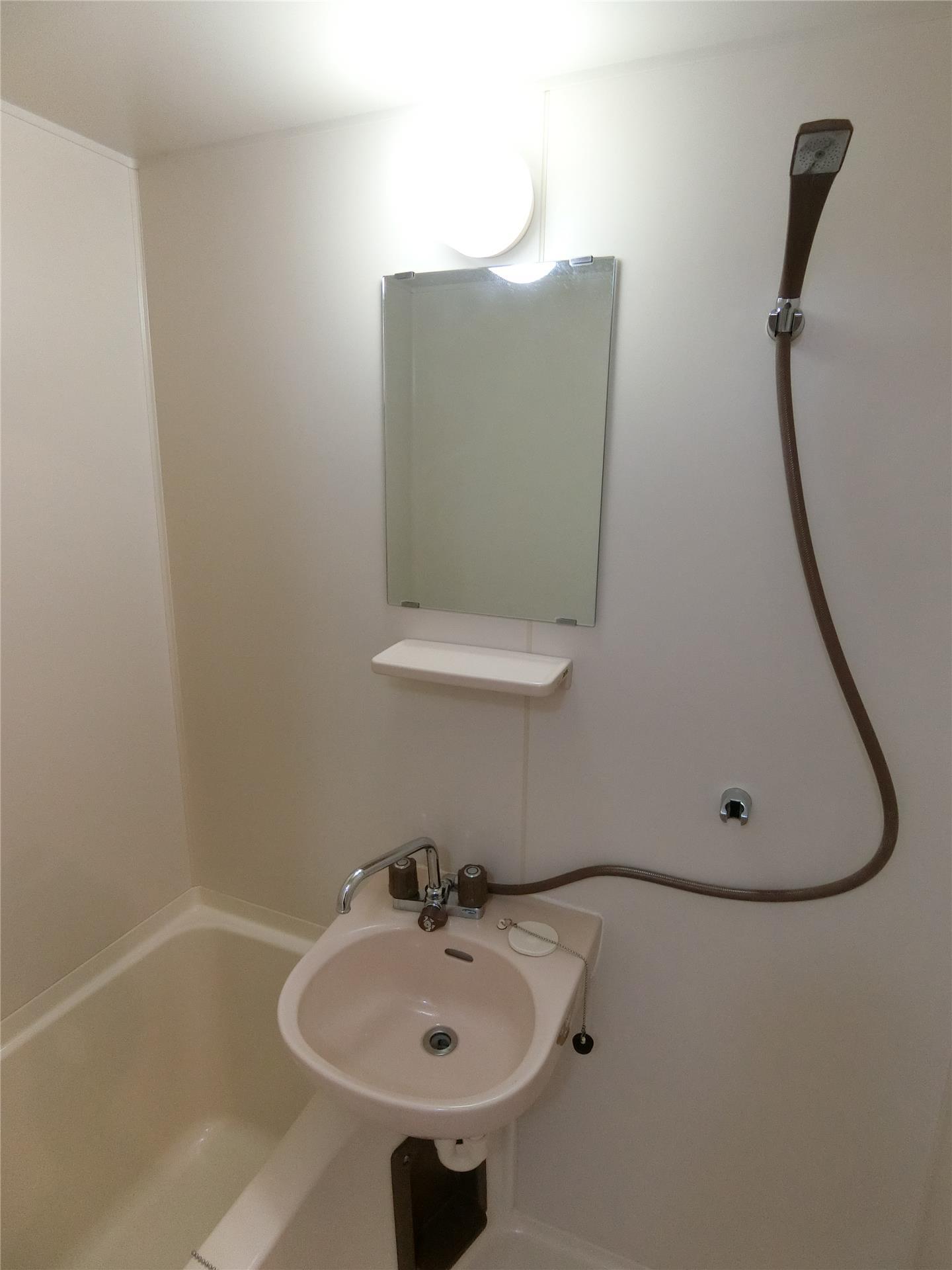 洗面設備　お風呂のシャワーも使えて便利な洗面台♪