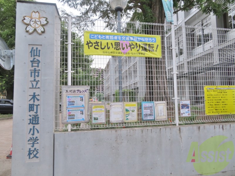 小学校　仙台市立木町通小学校（小学校）まで568m