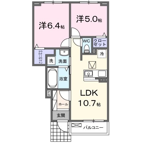 ＪＲ宇都宮線 小山駅 バス乗車時間：8分 最寄りバス停で下車 徒歩8分 2階建 築3年の間取り写真