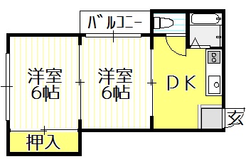 大阪市平野区加美南のマンションの間取り