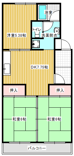 陽南コーポの間取り