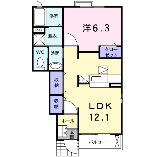 プルメリアIIの間取り