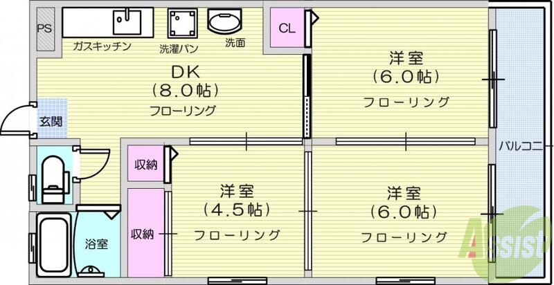 菅原コーポの間取り