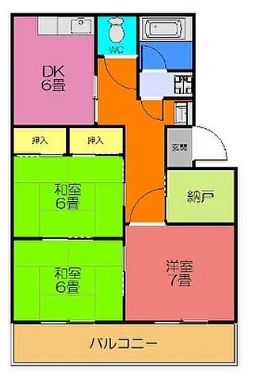 豊橋市松井町のマンションの間取り