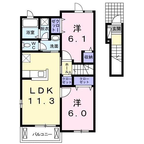 【ブランシュ　プロスペレＢの間取り】