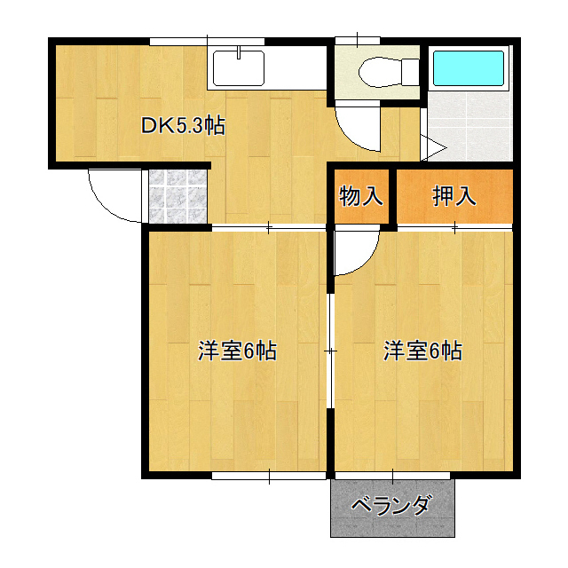 シェリールＡの間取り