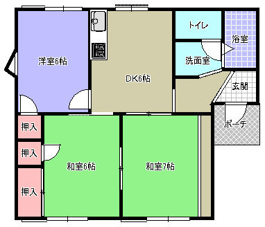 エーデルハイツ雅の間取り