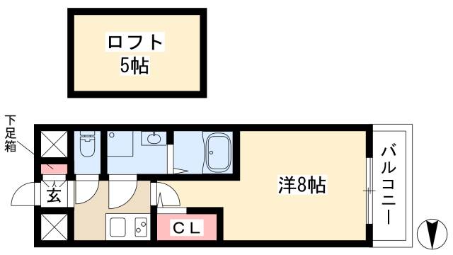 エステムコート名古屋栄デュアルレジェンドの間取り