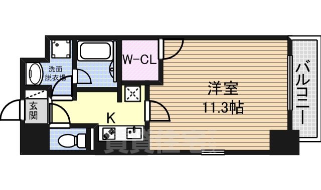 名古屋市西区名駅のマンションの間取り