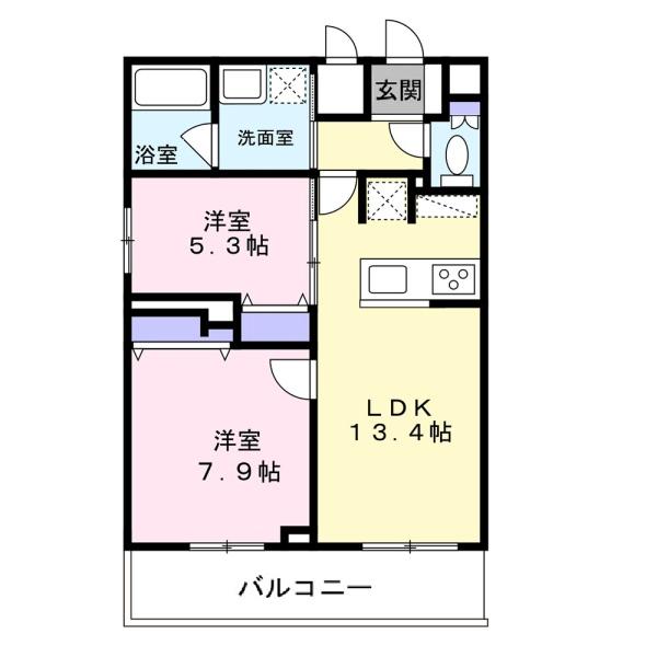 トリニティ三国ヶ丘の間取り