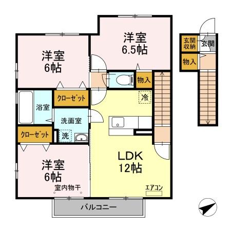 市原市五井西のアパートの間取り