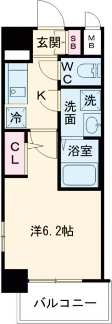 エスリード神戸兵庫駅アクアヴィラの間取り