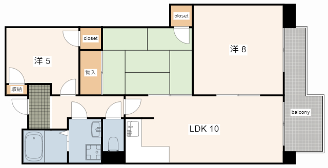 【インタービレッジ青山三番館の間取り】