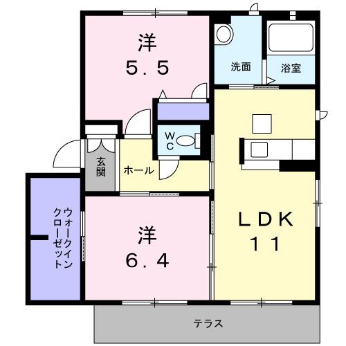 グレイスフル橘　Ｂ棟の間取り