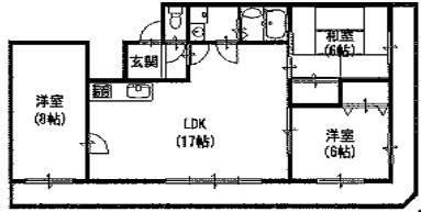 姫路市坊主町のマンションの間取り