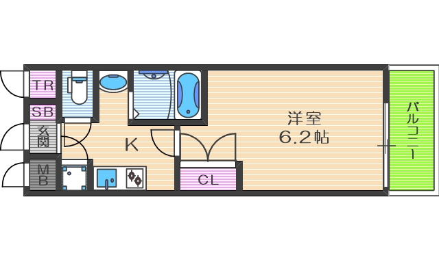 ジュネーゼ梅田北プラウディアの間取り