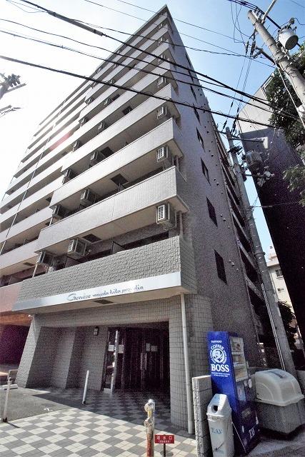 【ジュネーゼ梅田北プラウディアの建物外観】