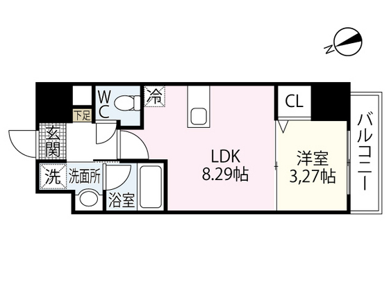 広島市中区舟入川口町のマンションの間取り