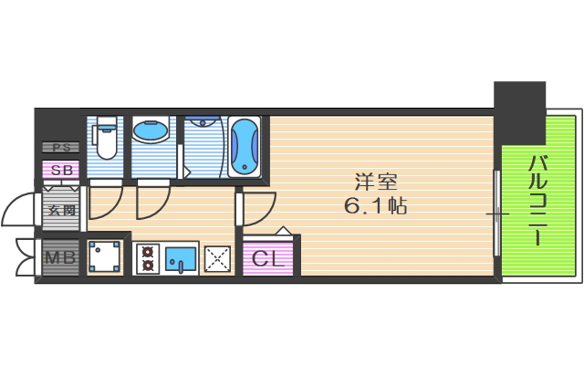 【プレサンス京町堀ノースの間取り】