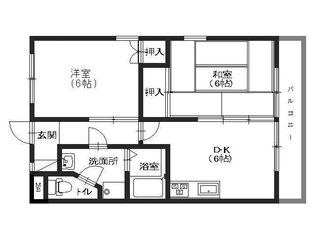 八木フラットの間取り