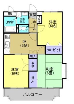 鹿児島市西陵のマンションの間取り