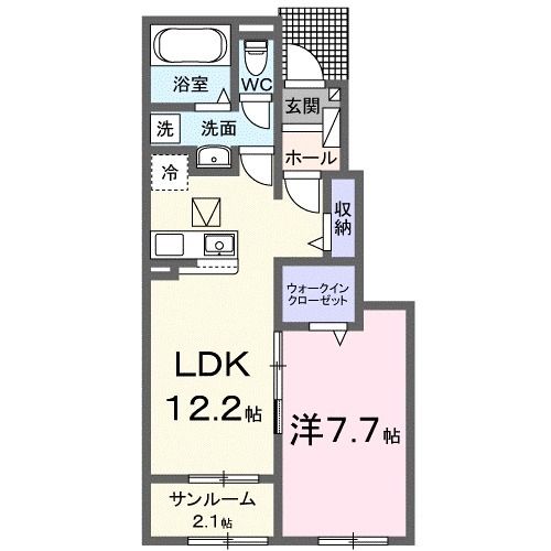 北本市中丸のアパートの間取り