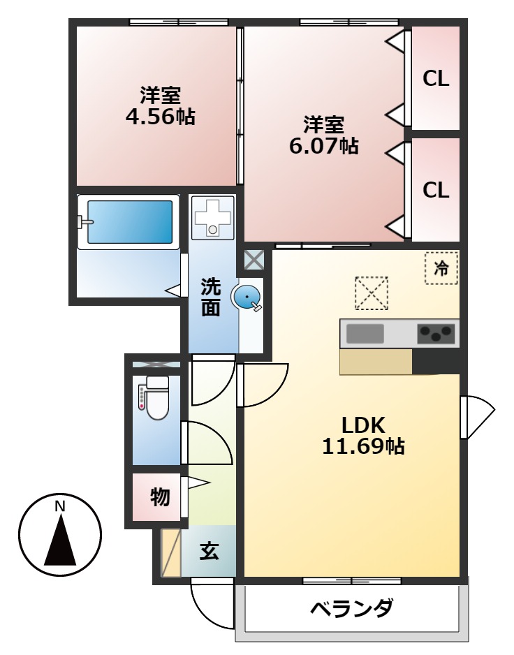 クレアージュの間取り