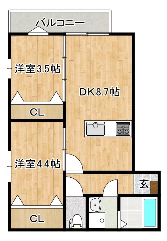 リテラス筑紫の間取り