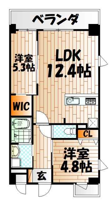 MDI Vista mare門司駅前の間取り