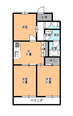 横浜市鶴見区鶴見中央のマンションの間取り