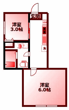 横浜市保土ケ谷区東川島町のアパートの間取り