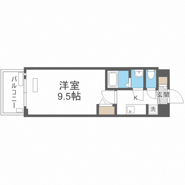 ソルテラスNAMBAフロントの間取り