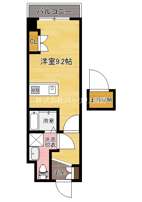 福岡市博多区千代のマンションの間取り