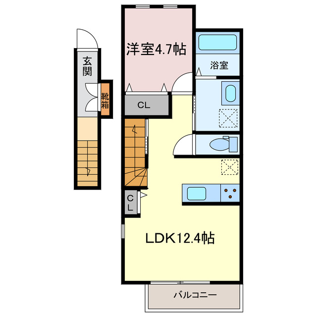 仮）新築津乃峰アパートの間取り