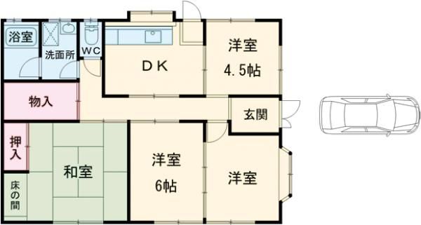 森コーポII　東の間取り