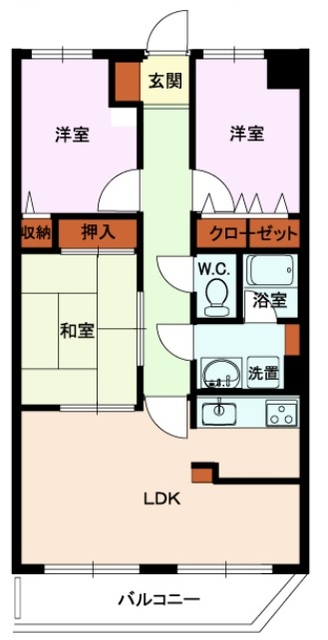 ライオンズマンション鎌倉日坂の間取り