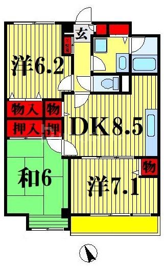 パインツリーコートの間取り写真